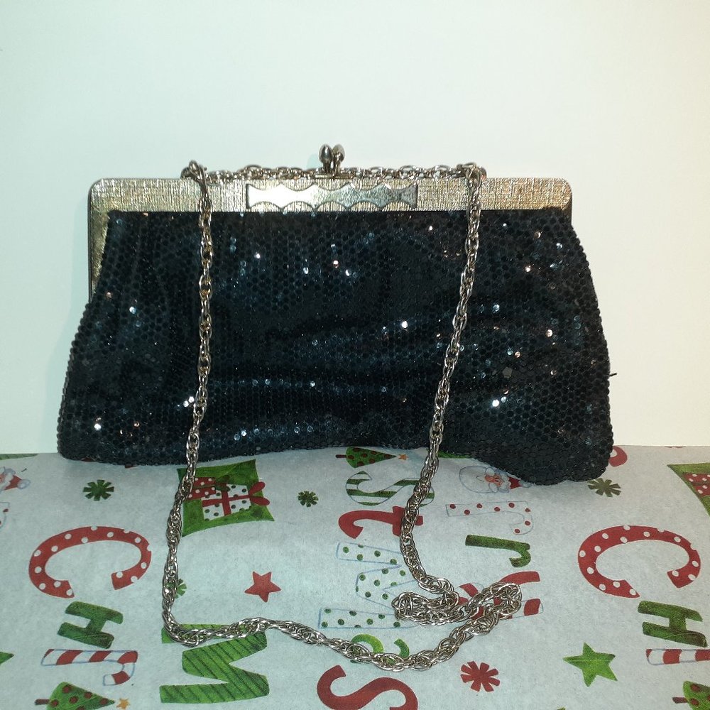 Mini Bag With Chain Strap And Sequins